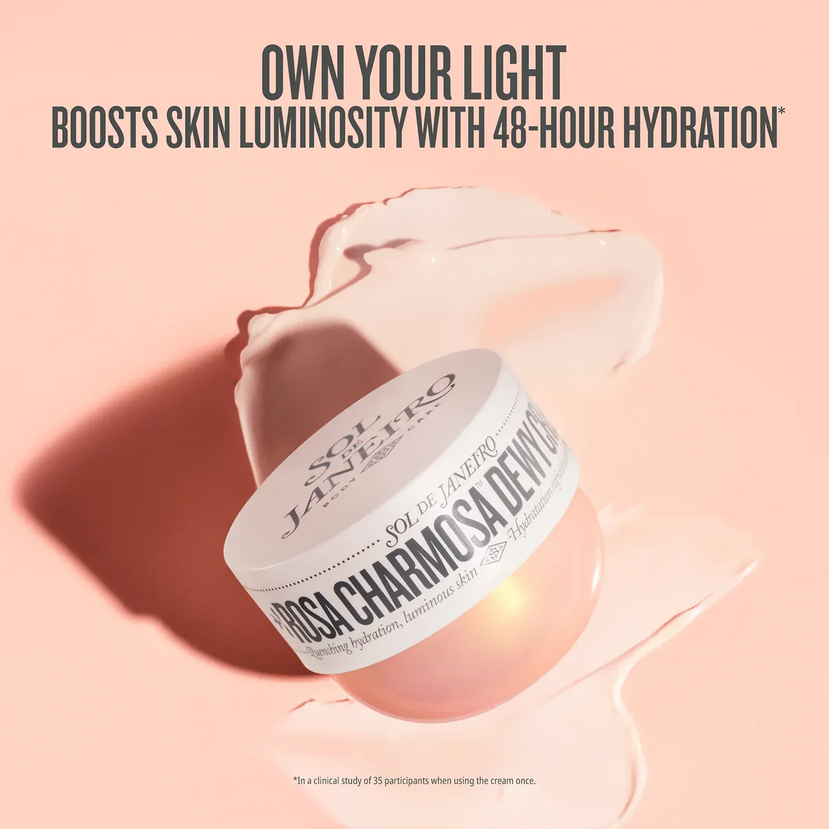 Sol de Janeiro  Rosa Charmosa™ Dewy Body Cream with Rosewater + Crystal Peptides 4