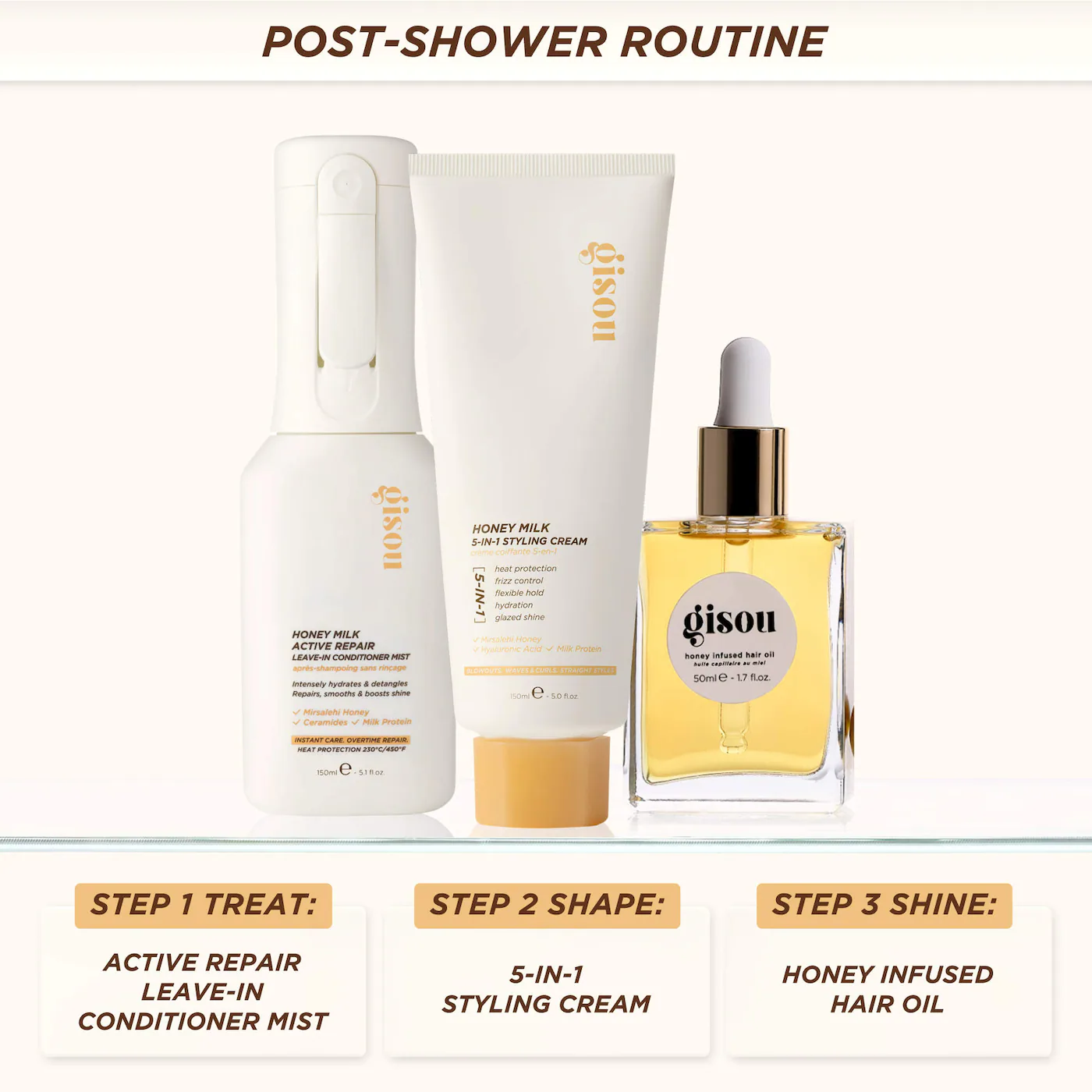 Gisou Honey Milk Active Repair Leave In Conditioner Mist 5